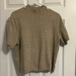 A New Day Beige Ribbed Sweater